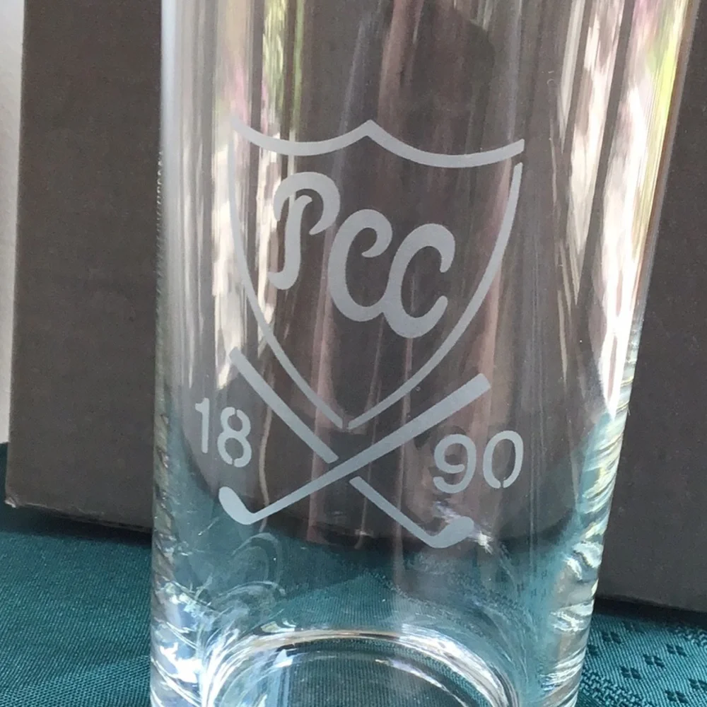 Plainfield Country Club Bar Drinking Glasses 4 Swag Golf Course New Jersey Set‎